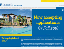 Tablet Screenshot of caminodelsolliving.com